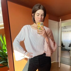 Pale pink fun blouse